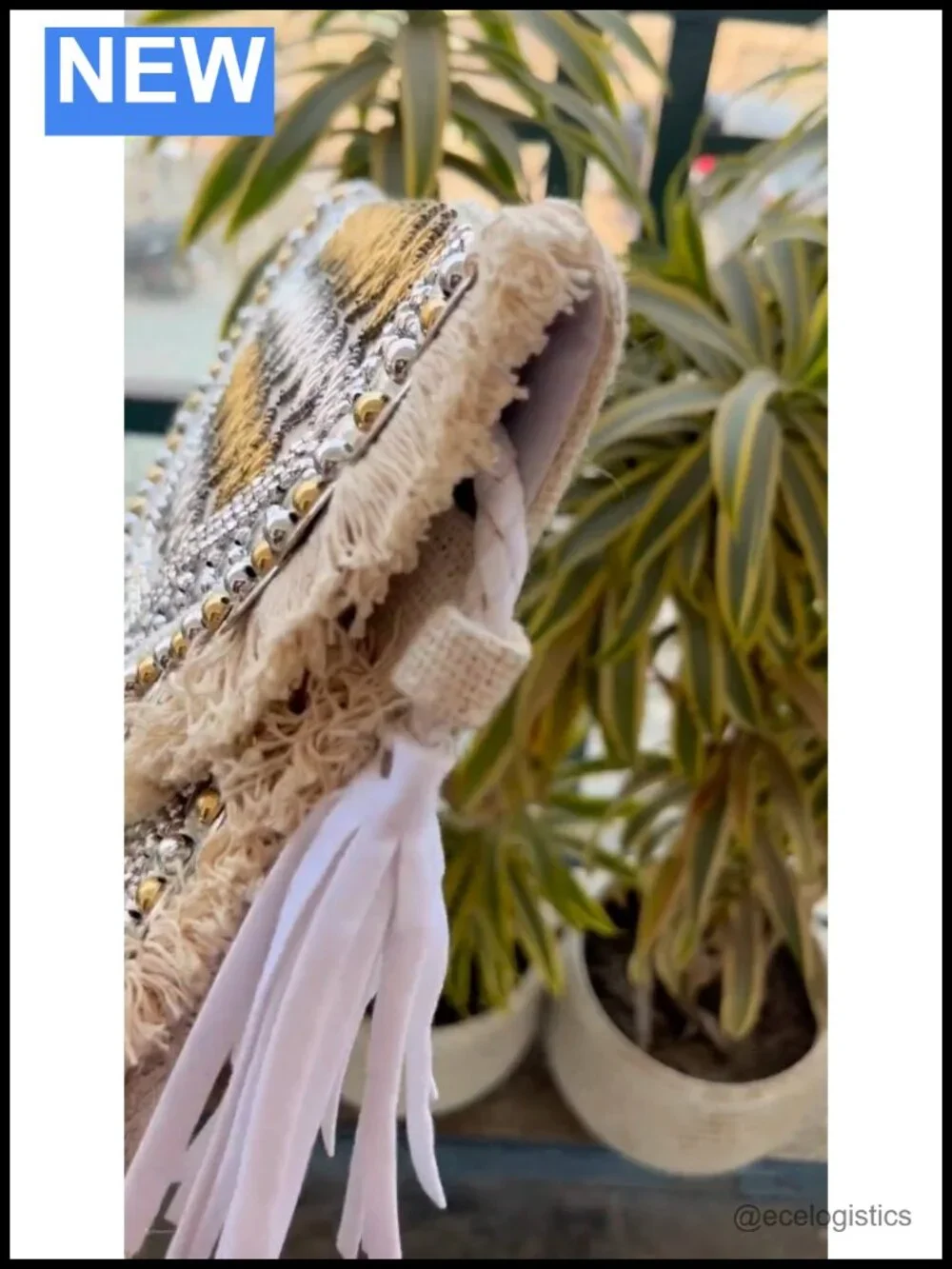 Handcrafted Boho Beaded Clutch Crossbody Bag with Fringe